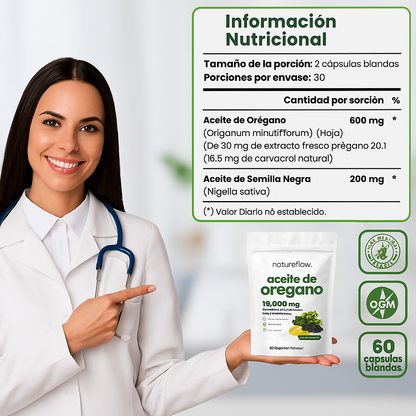 Aceite de Orégano con Aceite de Semilla Negra