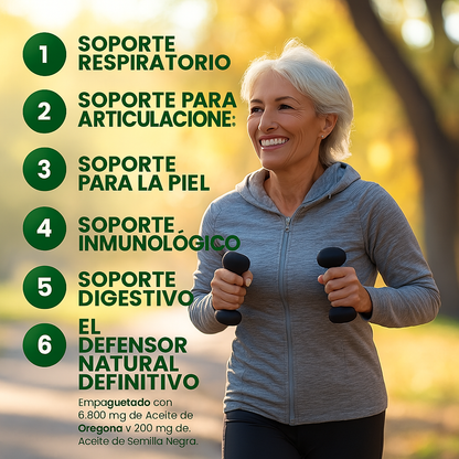 Aceite de Orégano con Aceite de Semilla Negra